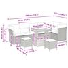 vidaXL Gartensofa-set 8 pcs Beige Poly-Rattan