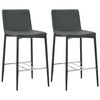 vidaXL 3-tlg. Bar-Set Kunstleder Grau