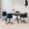 vidaXL Esszimmerst&uuml;hle 4 Stk. Drehbar Blau Samt