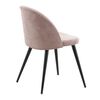 Venture Home Esszimmerst&uuml;hle 2 Stk. Velvet Samt Schwarz und Altrosa