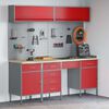 vidaXL Arbeitsschrankset mit Schubladen mit Speicher 8 pcs Schwarz
