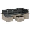 vidaXL Gartensofa-set mit Speicher 7 pcs Hellgrau Poly-Rattan
