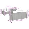 vidaXL Garten-Sofa-Set mit Speicher 7 pcs Grau Poly Rattan