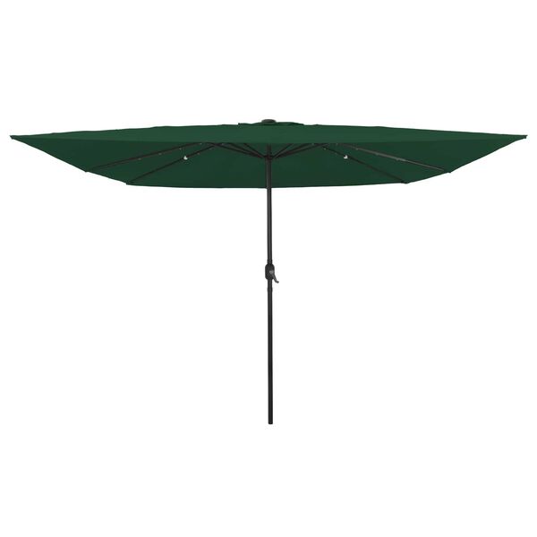 vidaXL Gartenparasol Grün und Schwarz 295 x 295 x 245 cm