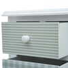 vidaXL Nachttisch Wei&szlig; und Grau 43 x 32 x 65 cm MDF