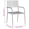 vidaXL 3-tlg. Garten-Essgruppe Poly Rattan Grau