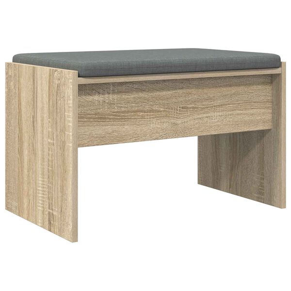 vidaXL Flurbank mit Kissen Sonoma-Eiche 63 x 38 x 40 cm