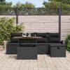 vidaXL Garten-Sofa-Set 6 pcs Schwarz Poly-Rattan