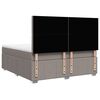 vidaXL Boxspringbett mit Matratze Taupe 180x200 cm Stoff