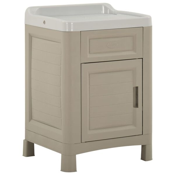 vidaXL Waschk&uuml;chen-Schrank 60x51x89 cm Sandfarben