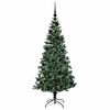 vidaXL K&uuml;nstlicher vorbeleuchteter Weihnachtsbaum Gr&uuml;n 180 cm
