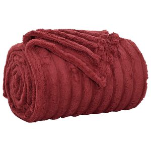 vidaXL Wohndecke Bordeauxrot 240 x 220 cm 1.66 kg Fleece