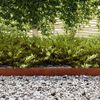 vidaXL Raseneinfassung 4 pcs Rostig 450 x 0,05 x 15 cm Wetterfeststahl