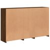 vidaXL Sideboard mit LED-Leuchten Braun Eichen-Optik 162x37x100 cm