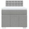 vidaXL Boxspringbett mit Matratze Hellgrau 90x190 cm Stoff