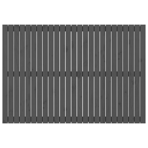vidaXL Wand-Kopfteil Grau 159,5x3x110 cm Massivholz Kiefer