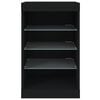 vidaXL Sideboard mit LED-Leuchten Schwarz 41x37x67 cm