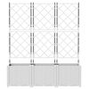 vidaXL Garten-Pflanzgef&auml;&szlig; 3 pcs Wei&szlig; 120 x 40 x 143 cm Stahl