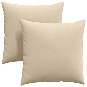 vidaXL Sofakissen 2 St&uuml;ck Creme 80 x 80 cm Stoff