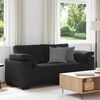 vidaXL Zweisitzer-Sofa Schwarz 140 cm Samt