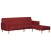 vidaXL Schlafsofa 2-Sitzer mit Fu&szlig;hocker Weinrot Stoff