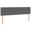 vidaXL Aufbewahrungsbett mit Matratze Dunkelgrau 160 x 200 cm