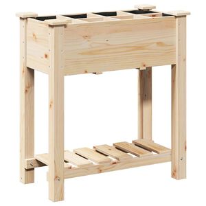 vidaXL Garten-Pflanzgef&auml;&szlig; mit Regal Beige 71 x 37 x 76,5 cm