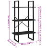 vidaXL Lagerregal Schwarz 60x30x105 cm Holzwerkstoff
