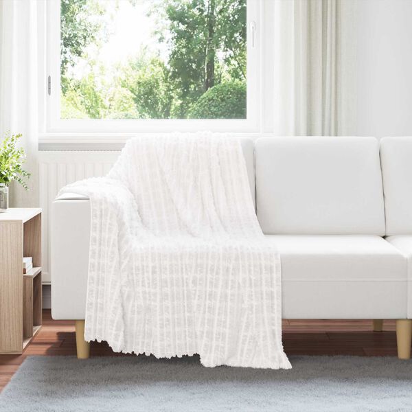 vidaXL Wohndecken 6 pcs Wei&szlig; 150 x 130 cm Fleece