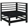 vidaXL 7-tlg. Garten-Lounge-Set Schwarz Massivholz Kiefer