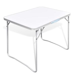 Campingtisch zusammenklappbar mit Metallrahmen 80 x 60 cm