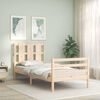 vidaXL Massivholzbett mit Kopfteil 100x200 cm