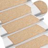 vidaXL Stufenmatten 15 Stk. 65x21x4 cm Hellbraun Rechteckiger Rand