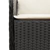vidaXL 5-tlg. Garten-Essgruppe mit Kissen Schwarz Poly Rattan