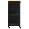 vidaXL K&uuml;chentrolley MONZA Schwarz 84 x 40 x 88,5 cm Massivholz Kiefer