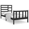 vidaXL Massivholzbett ohne Matratze Schwarz 75x190 cm