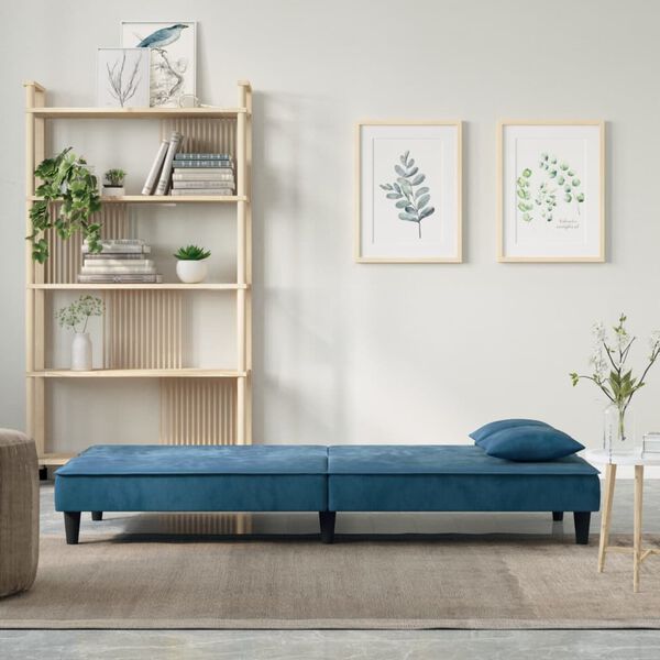 vidaXL Schlafsofa Dunkelgr&uuml;n Samt