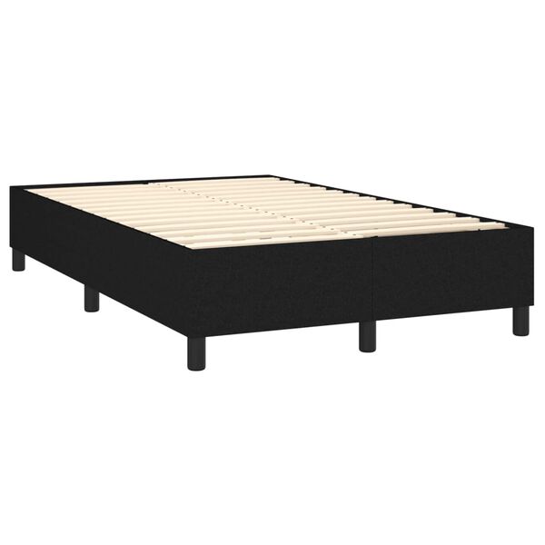 vidaXL Boxspringbettgestell Schwarz 120x200 cm Stoff
