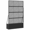 vidaXL Garten-Pflanzgef&auml;&szlig; Schwarz 105 x 30 x 170 cm Metall
