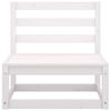vidaXL 9-tlg. Garten-Lounge-Set Wei&szlig; Kiefer Massivholz