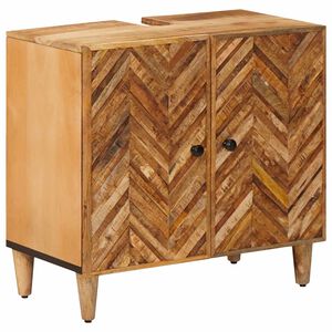 vidaXL Waschbeckenunterschrank Braun 62 x 33 x 58 cm Massivholz Mango