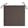 vidaXL Gartenst&uuml;hle 2 Stk. mit Taupe Kissen Massivholz Teak