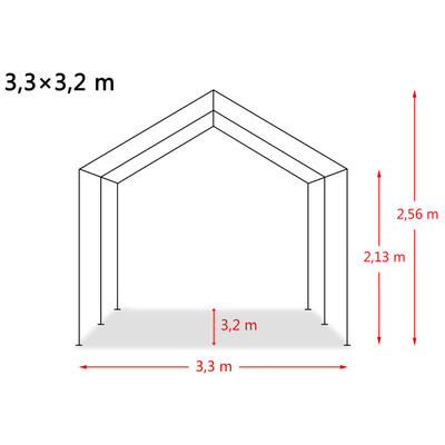 vidaXL Weidezelt PVC 550 g/m² 3,3×3,2 m Dunkelgrün