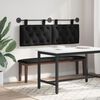 vidaXL H&auml;ngevorderseite Wandmontiert Schwarz 150 x 55 x 7 cm Stoff