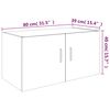 vidaXL Wandschrank Grau Sonoma 80x39x40 cm Holzwerkstoff