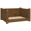 vidaXL Hundebett Honigbraun 55,5x45,5x28 cm Massivholz Kiefer