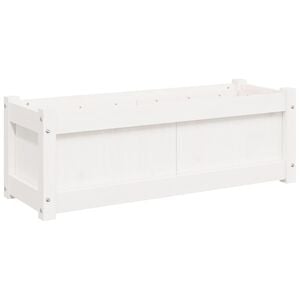 vidaXL Pflanzk&uuml;bel Wei&szlig; 90x31x31 cm Massivholz Kiefer