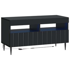 vidaXL LED-TV-Schrank Schwarz Holzwerkstoff