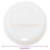 vidaXL Deckel f&uuml;r Pappbecher &Oslash;90 mm 12oz 16oz 1000Stk. Wei&szlig; Kunststoff