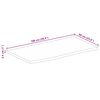 vidaXL Tischplatte mit Baumkante 100x60x2,5 cm Massivholz Mango